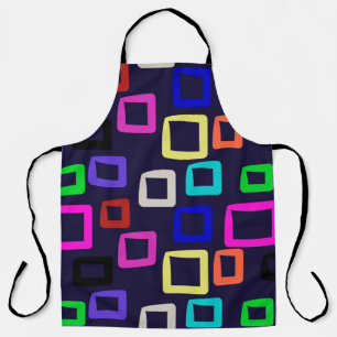 Square geometric painting, seamless design graphic apron
