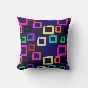 Square geometric painting, seamless design graphic cushion