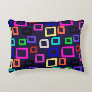 Square geometric painting, seamless design graphic decorative cushion