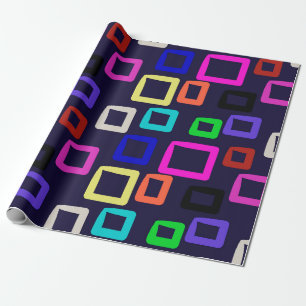 Square geometric painting, seamless design graphic wrapping paper