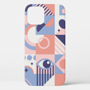 Square Geometric Shapes Background. Aesthetics in iPhone 12 Case
