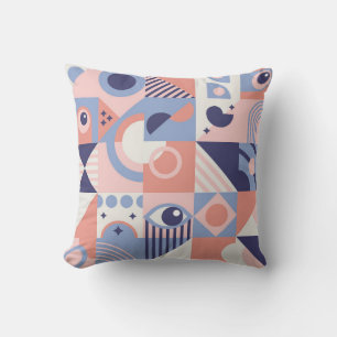 Square Geometric Shapes Background. Aesthetics in Cushion