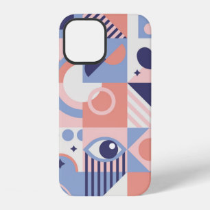 Square Geometric Shapes Background. Aesthetics in iPhone 12 Case