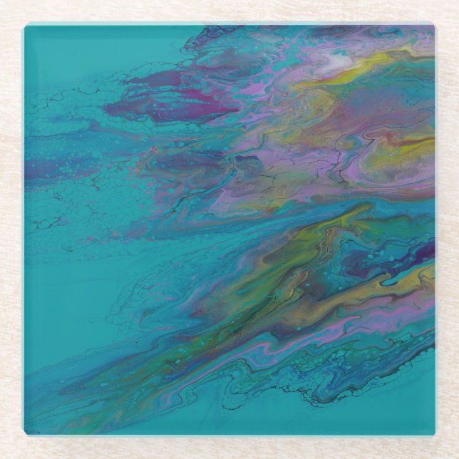 Square Glass Coaster (Front)