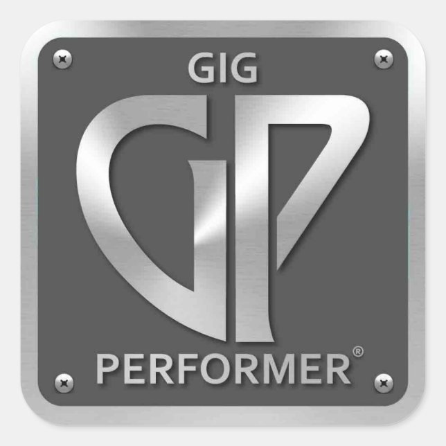 Square GP Sticker With Silver Logo (Front)