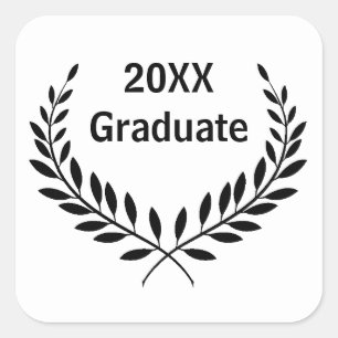 Square Graduate Date - Square Sticker
