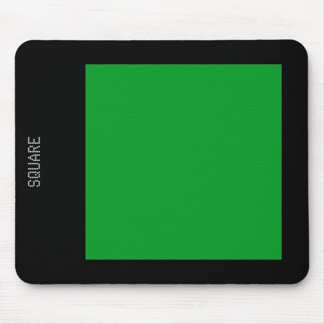 Square - Grass Green and Black Mouse Mat (Front)