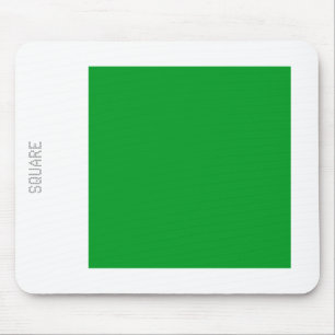 Square - Grass Green and White Mouse Mat