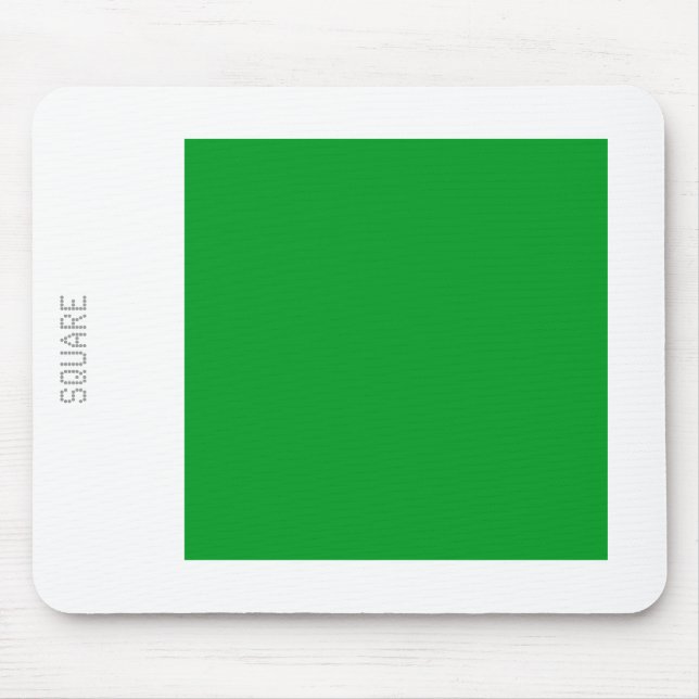Square - Grass Green and White Mouse Mat (Front)