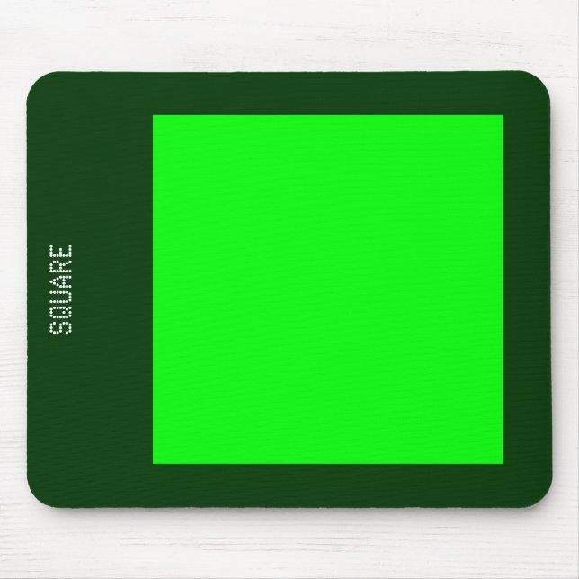 Square - Green and Dk Green Mouse Mat (Front)