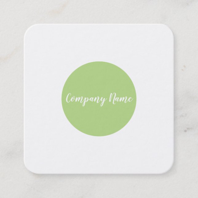 square green dot business card (Front)