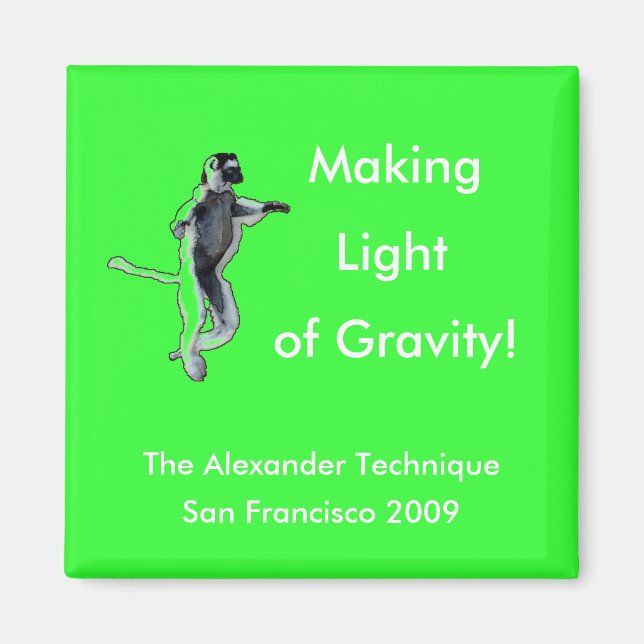 Square Green Magnet (Front)