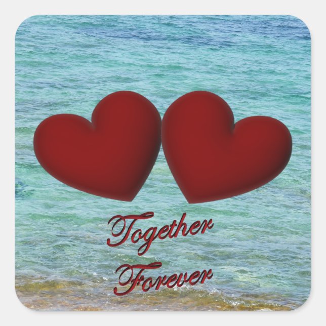 Square hearts stickers (Front)