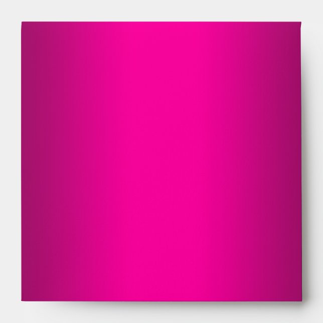 Square Hot Pink Black Linen Envelopes (Front)