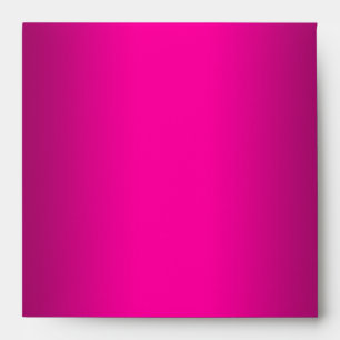 Square Hot Pink Black Linen Envelopes