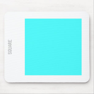 Square - Ice Blue and White Mouse Mat