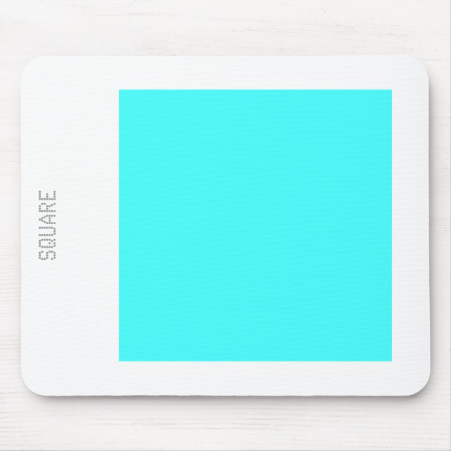 Square - Ice Blue and White Mouse Mat (Front)