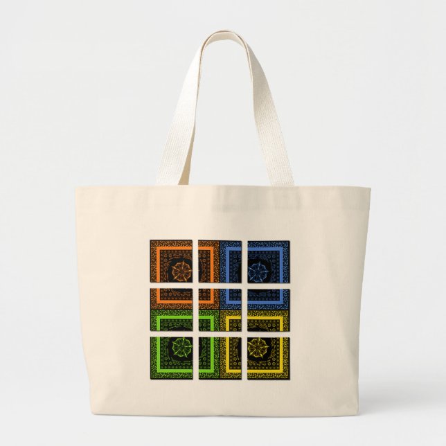 Square in a box large tote bag (Front)