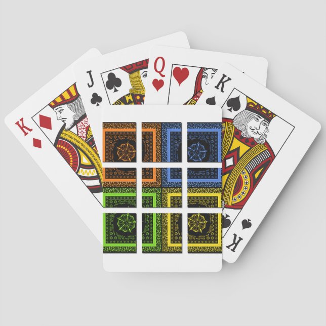 Square in a box playing cards (Back)