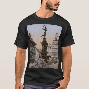Square in Antwerp, Belgium (circa 1900) T-Shirt