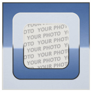 Square in Square Frame coloured V + your photo Fabric