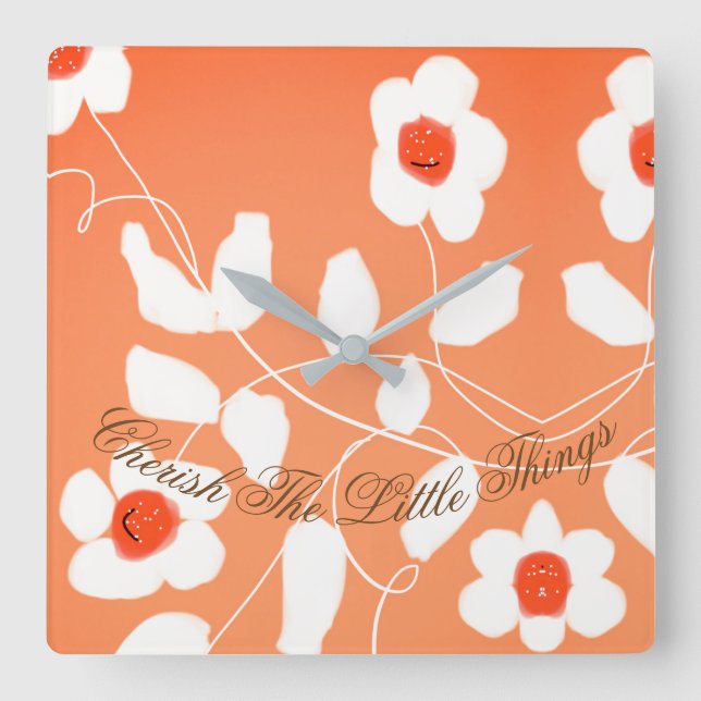 Square Inspirational Clock The Little Things (Front)