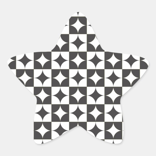 square intersecting circle star sticker (Front)