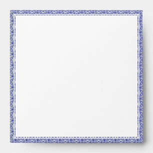 Square   Italia Blue Lemon Wedding Envelope