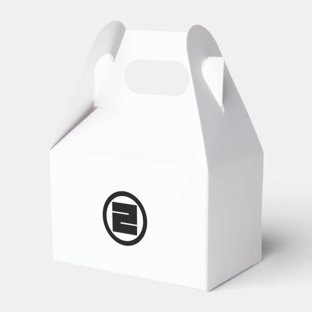 Square kanji character for ONE in circle Favour Box (Back Side)