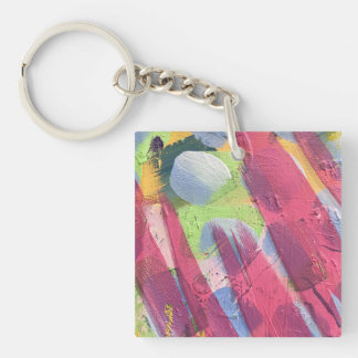 Square Key Chain in Cotton Design
