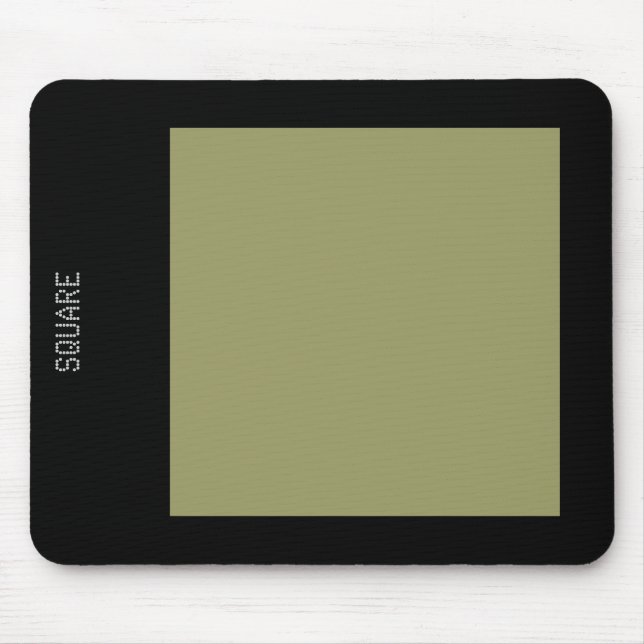 Square - Khaki and Black Mouse Mat (Front)