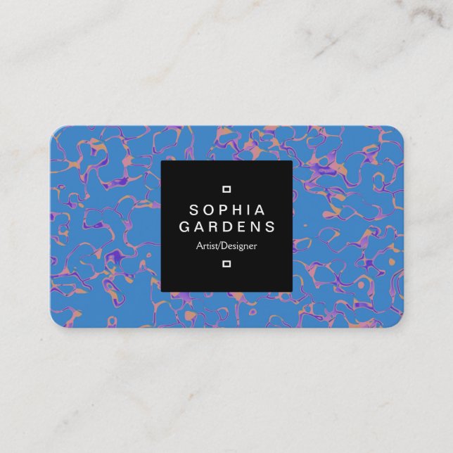 Square Label 01a - Abstract 080716(1) Business Card (Front)