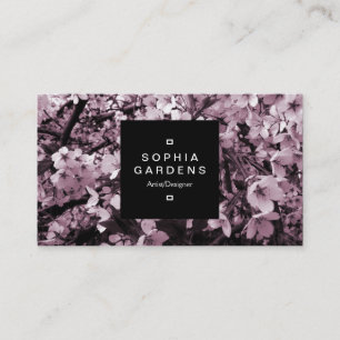 Square Label 01a - Cherry Blossom Business Card