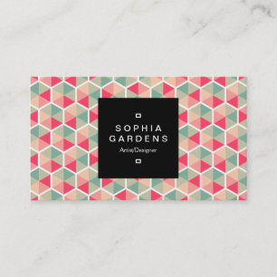 Square Label 01a - Hexagonal Pattern 04 Business Card