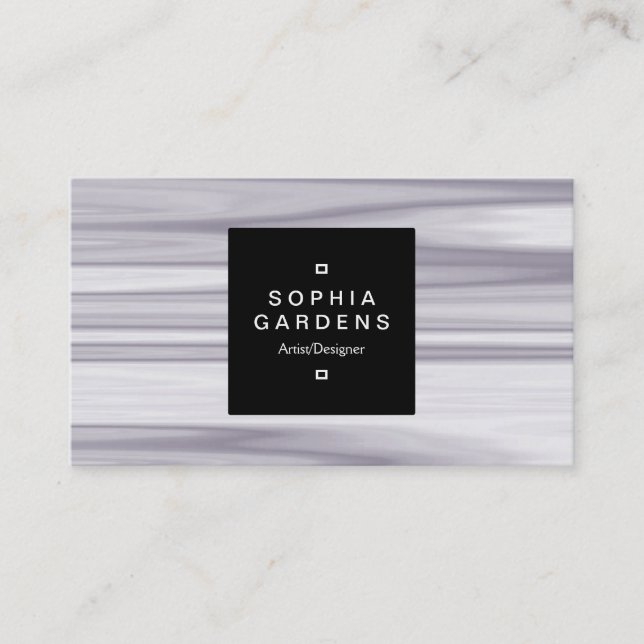 Square Label 01a - Light Ripples Business Card (Front)