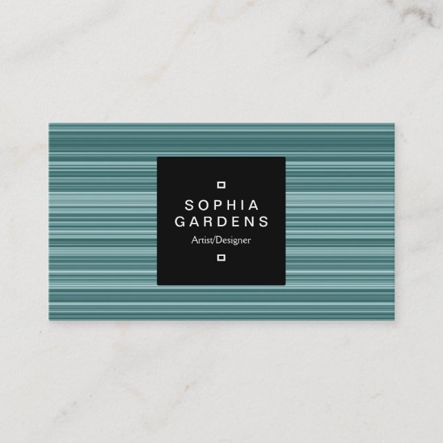 Square Label 01a - Scan Lines Business Card (Front)
