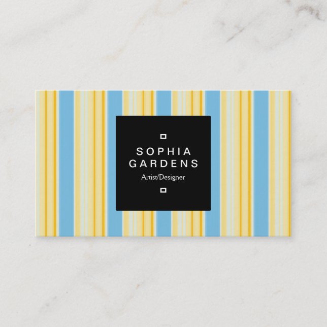 Square Label 01a - Stripes 310515 (2) Business Card (Front)