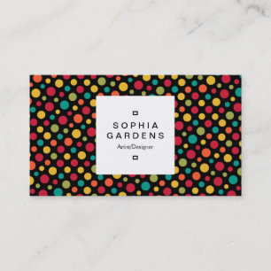 Square Label 03a - 180115 - Colours 02 on Black Business Card