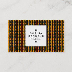 Square Label 03a - Aztec Mountains 02 - Lt Orange Business Card