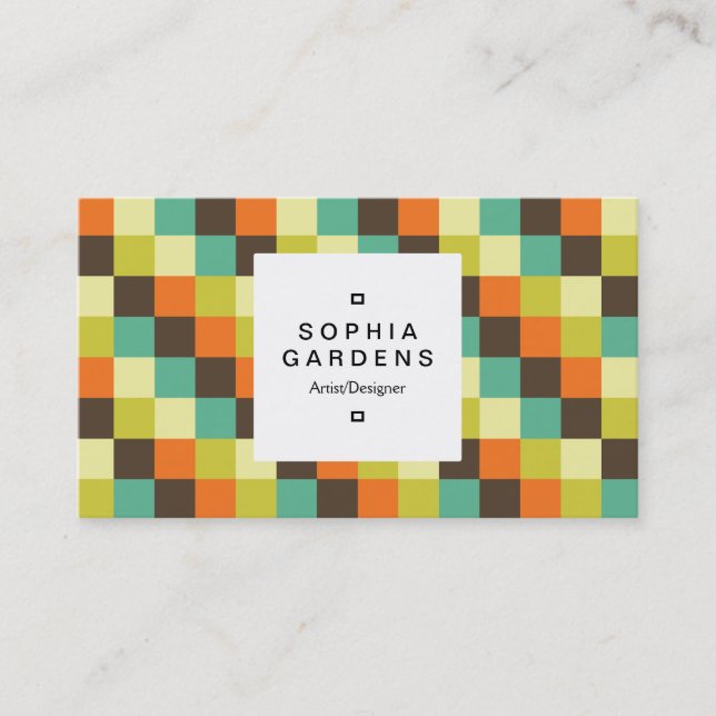 Square Label 03a - Colour Squares 014 Business Card (Front)