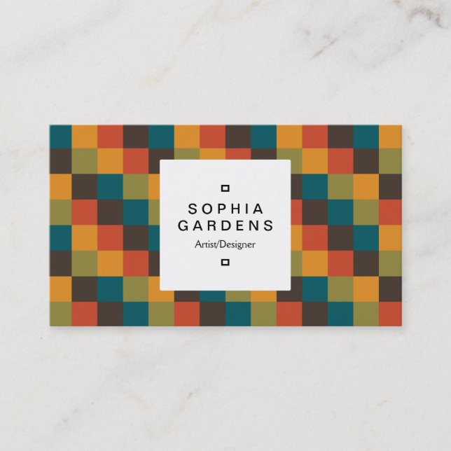 Square Label 03a - Colour Squares 03 Business Card (Front)