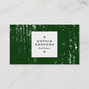 Square Label 03a - Dark Forest - Dark Forest Green Business Card