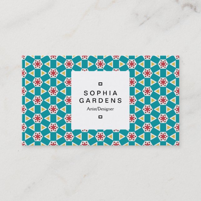 Square Label 03a - Geometric 230614 (01) Business Card (Front)