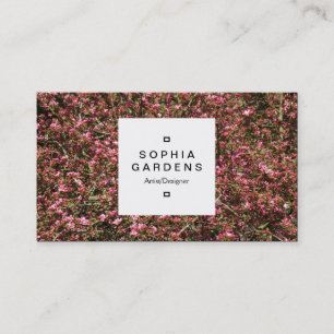 Square Label 03a - Pink Cherry Blossom 02 Business Card
