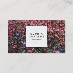 Square Label 03a - Pink Cherry Blossom Business Card