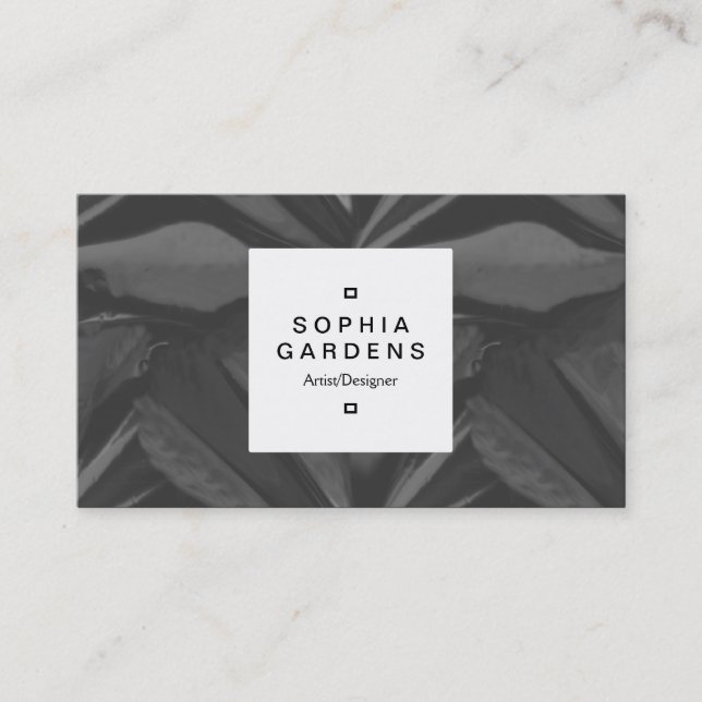 Square Label 04 - Dark Grey Business Card (Front)