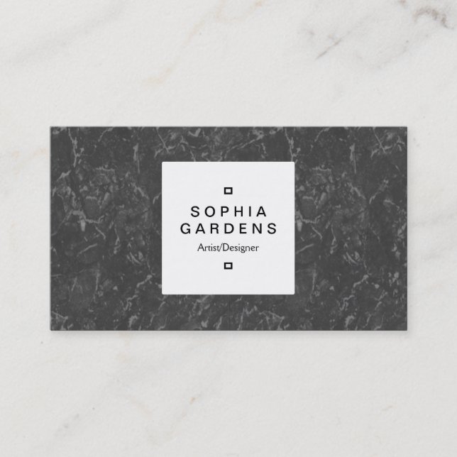 Square Label 04d - Dark Grey Business Card (Front)