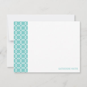 Square Lattice Geometric Pattern {Mint} Card