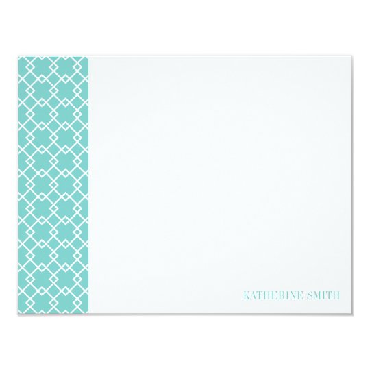 Square Lattice Geometric Pattern {Mint} Card