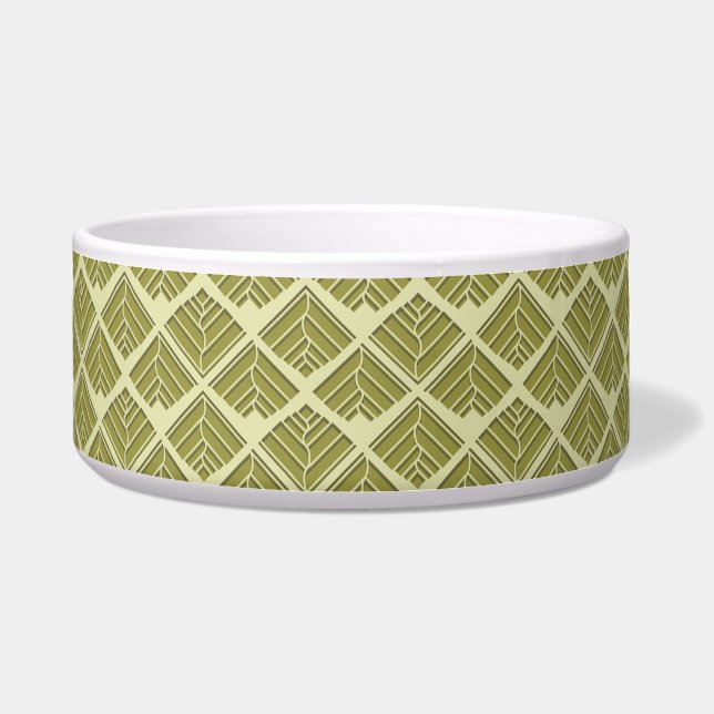 Square Leaf Pattern Gold Lime Light (Front)